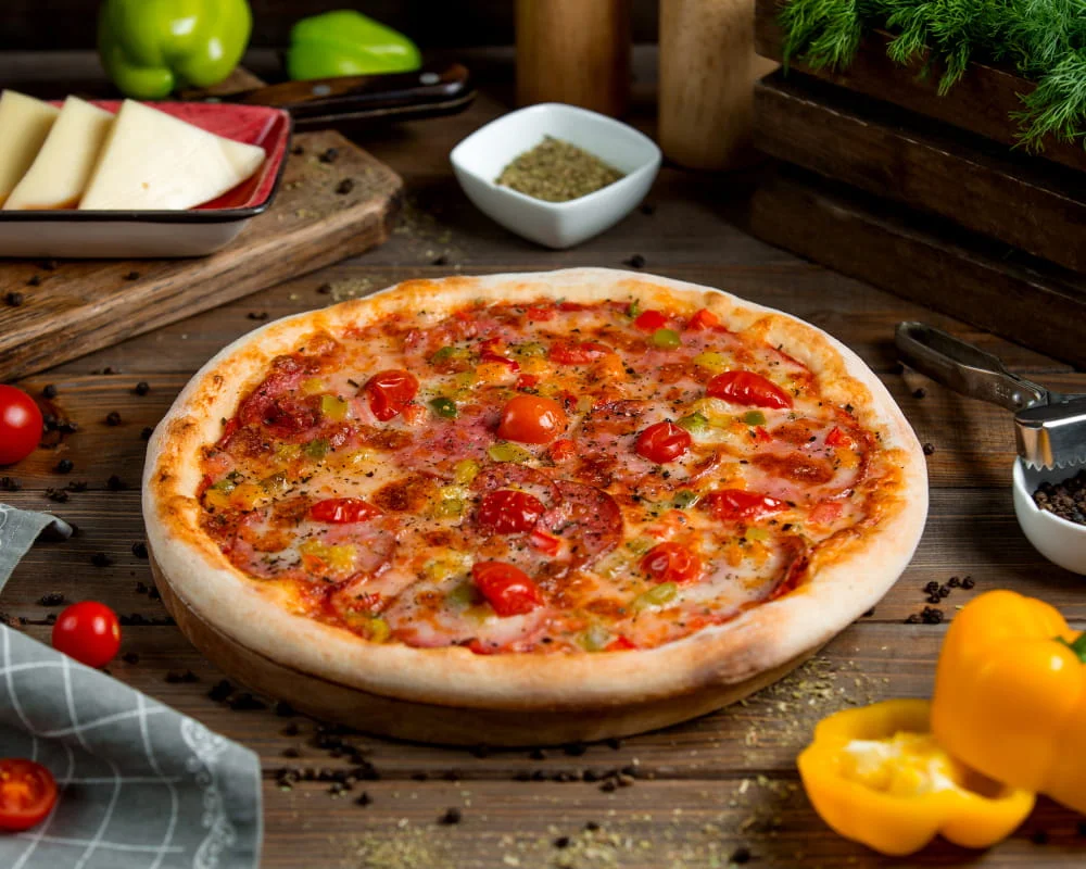 Fresh pepperoni pizza at Pizza Loco in Sherwood Park, AB
