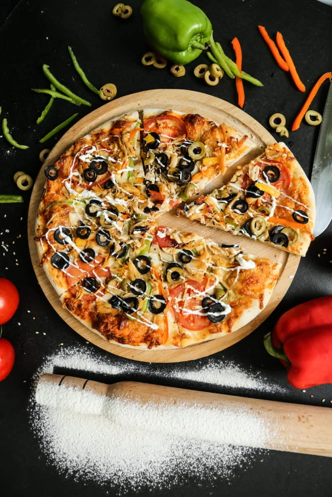 Fresh pizza with generous toppings from Pizza Loco in Sherwood Park