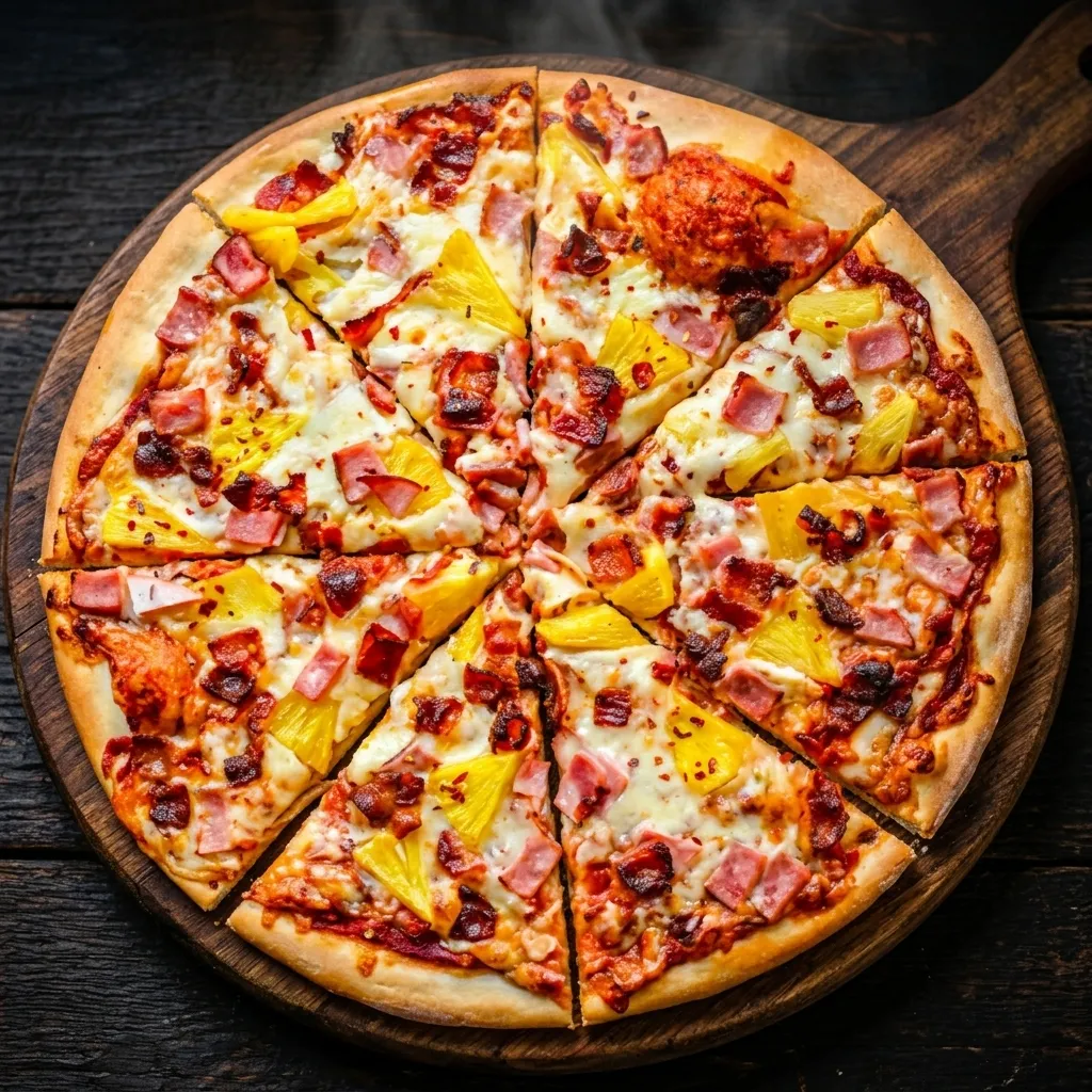 Hawaiian pizza at Pizza Loco in Sherwood Park, AB