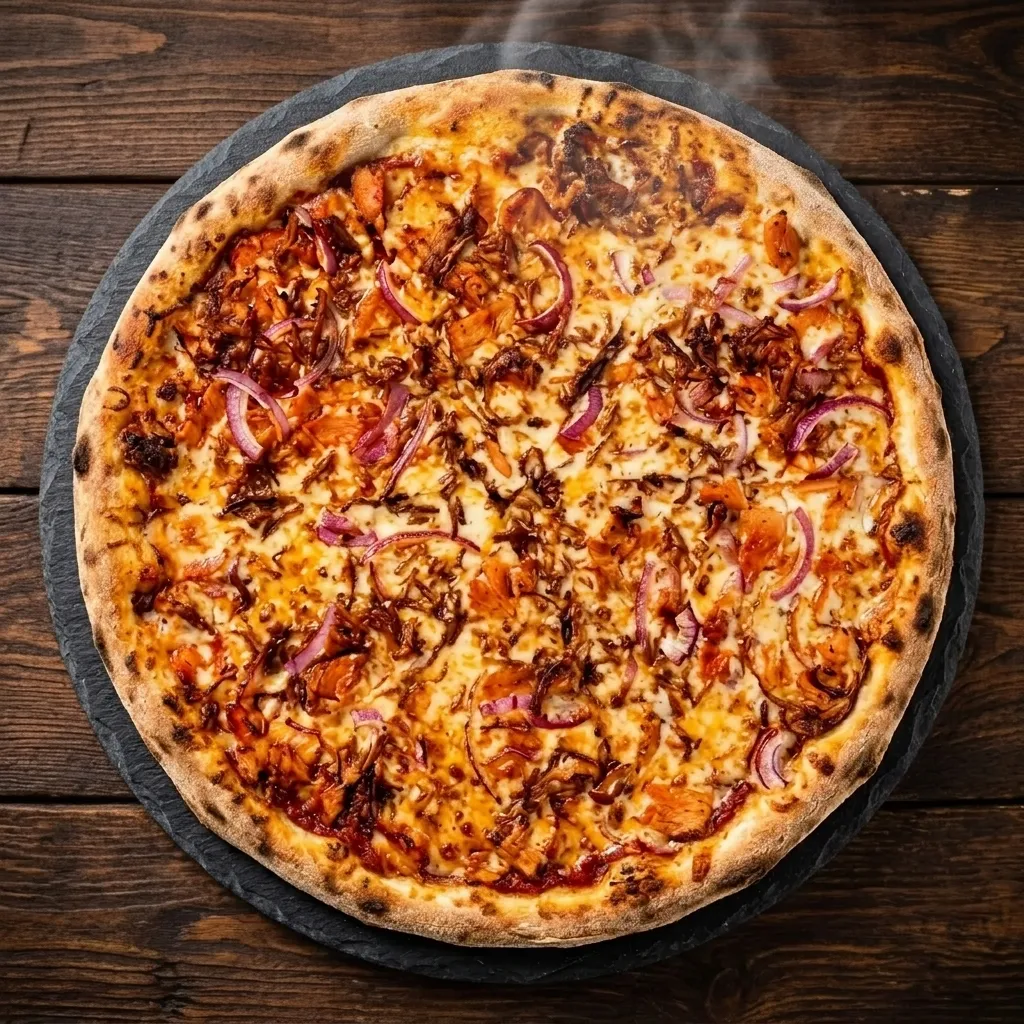 Specialty donair-style pizza at Pizza Loco in Sherwood Park, AB